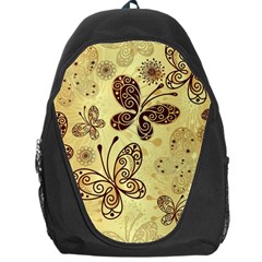 Butterfly Animals Fly Purple Gold Polkadot Flower Floral Star Sunflower Backpack Bag