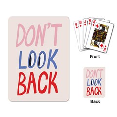Don t Look Back Big Eye Pink Red Blue Sexy Playing Card by Mariart