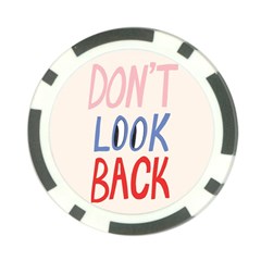 Don t Look Back Big Eye Pink Red Blue Sexy Poker Chip Card Guard