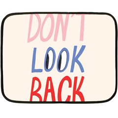 Don t Look Back Big Eye Pink Red Blue Sexy Fleece Blanket (mini) by Mariart