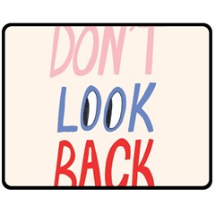 Don t Look Back Big Eye Pink Red Blue Sexy Fleece Blanket (medium)  by Mariart