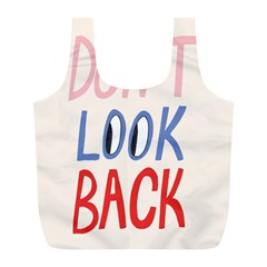 Don t Look Back Big Eye Pink Red Blue Sexy Full Print Recycle Bags (l)  by Mariart