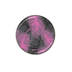 Feathers Quill Pink Grey Hat Clip Ball Marker