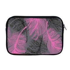 Feathers Quill Pink Grey Apple Macbook Pro 17  Zipper Case