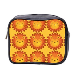 Cute Lion Face Orange Yellow Animals Mini Toiletries Bag 2-side by Mariart