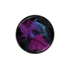 Feathers Quill Pink Black Blue Hat Clip Ball Marker by Mariart