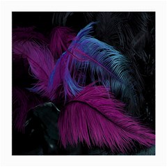 Feathers Quill Pink Black Blue Medium Glasses Cloth (2-side) by Mariart