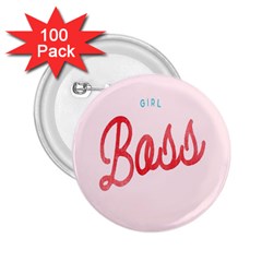 Girl Boss Pink Red Blue Sexy 2 25  Buttons (100 Pack) 