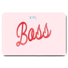 Girl Boss Pink Red Blue Sexy Large Doormat  by Mariart