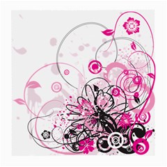 Wreaths Frame Flower Floral Pink Black Medium Glasses Cloth by Mariart