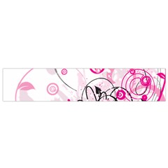 Wreaths Frame Flower Floral Pink Black Flano Scarf (small)