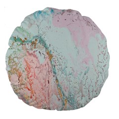 Geode Crystal Pink Blue Large 18  Premium Round Cushions