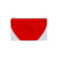 Heart Rhythm Inner Red Cosmetic Bag (small)  by Mariart