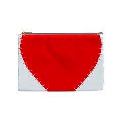 Heart Rhythm Inner Red Cosmetic Bag (medium)  by Mariart