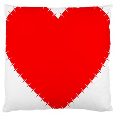 Heart Rhythm Inner Red Large Cushion Case (two Sides) by Mariart