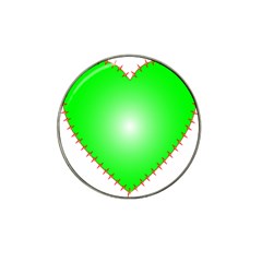 Heart Rhythm Inner Green Red Hat Clip Ball Marker