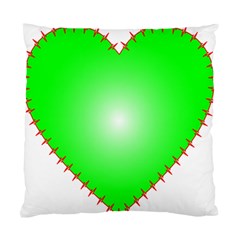 Heart Rhythm Inner Green Red Standard Cushion Case (two Sides) by Mariart