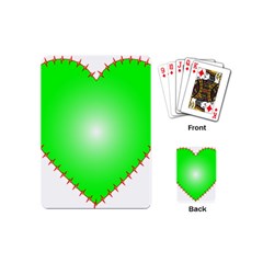 Heart Rhythm Inner Green Red Playing Cards (mini)  by Mariart