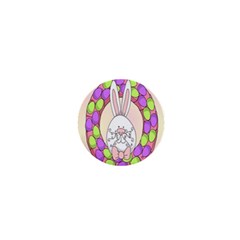 Make An Easter Egg Wreath Rabbit Face Cute Pink White 1  Mini Buttons