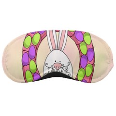 Make An Easter Egg Wreath Rabbit Face Cute Pink White Sleeping Masks by Mariart