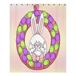 Make An Easter Egg Wreath Rabbit Face Cute Pink White Shower Curtain 60  x 72  (Medium)  60 x72  Curtain
