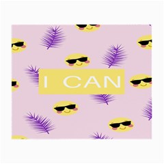 I Can Purple Face Smile Mask Tree Yellow Small Glasses Cloth (2-side)