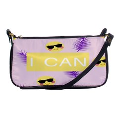 I Can Purple Face Smile Mask Tree Yellow Shoulder Clutch Bags by Mariart