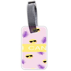 I Can Purple Face Smile Mask Tree Yellow Luggage Tags (two Sides) by Mariart