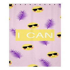 I Can Purple Face Smile Mask Tree Yellow Shower Curtain 60  X 72  (medium) 