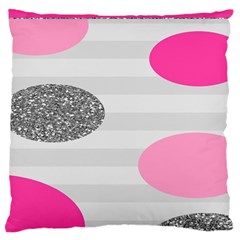 Polkadot Circle Round Line Red Pink Grey Diamond Standard Flano Cushion Case (one Side) by Mariart