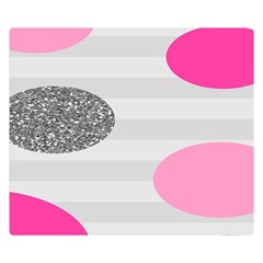 Polkadot Circle Round Line Red Pink Grey Diamond Double Sided Flano Blanket (small) 