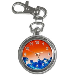 Simulate Weather Fronts Smoke Blue Orange Key Chain Watches
