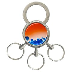 Simulate Weather Fronts Smoke Blue Orange 3-ring Key Chains by Mariart