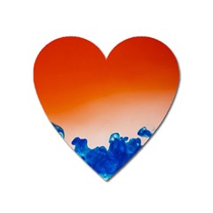 Simulate Weather Fronts Smoke Blue Orange Heart Magnet by Mariart