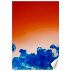 Simulate Weather Fronts Smoke Blue Orange Canvas 12  X 18   by Mariart