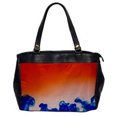 Simulate Weather Fronts Smoke Blue Orange Office Handbags by Mariart