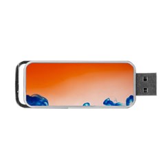 Simulate Weather Fronts Smoke Blue Orange Portable Usb Flash (two Sides) by Mariart