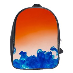 Simulate Weather Fronts Smoke Blue Orange School Bags (xl) 