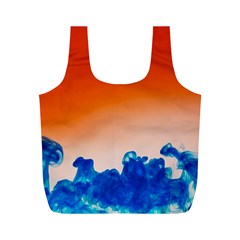 Simulate Weather Fronts Smoke Blue Orange Full Print Recycle Bags (m)  by Mariart