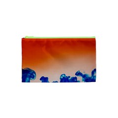 Simulate Weather Fronts Smoke Blue Orange Cosmetic Bag (xs)