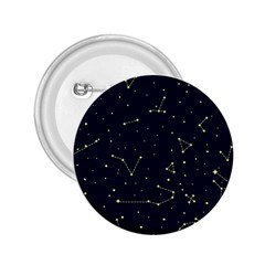 Star Zodiak Space Circle Sky Line Light Blue Yellow 2 25  Buttons