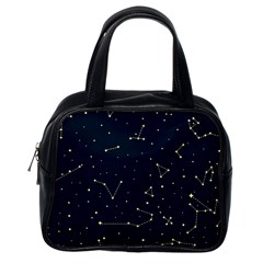 Star Zodiak Space Circle Sky Line Light Blue Yellow Classic Handbags (one Side)