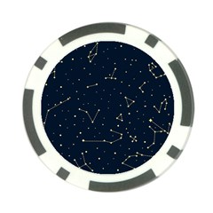 Star Zodiak Space Circle Sky Line Light Blue Yellow Poker Chip Card Guard (10 Pack) by Mariart