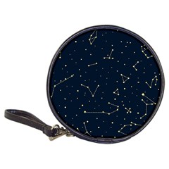Star Zodiak Space Circle Sky Line Light Blue Yellow Classic 20-cd Wallets