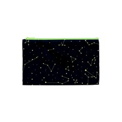 Star Zodiak Space Circle Sky Line Light Blue Yellow Cosmetic Bag (xs)