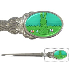 Rabbit Easter Green Blue Egg Letter Openers by Mariart