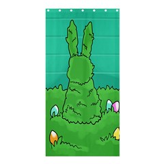 Rabbit Easter Green Blue Egg Shower Curtain 36  X 72  (stall)  by Mariart