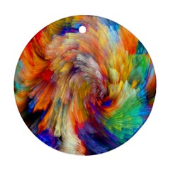 Rainbow Color Splash Ornament (Round)