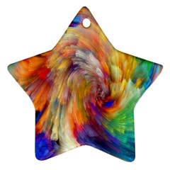 Rainbow Color Splash Ornament (Star)