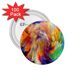 Rainbow Color Splash 2.25  Buttons (100 pack) 